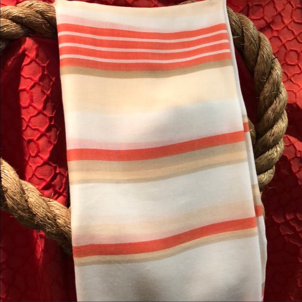 Peach and white LUMINOUS scarf or wrap